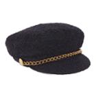 Women's Scala Boucle Chained Fisherman Cap, Black