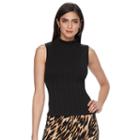 Women's Jennifer Lopez Luxe Essentials Ribbed Tank, Size: Small, Black