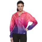 Women's Fila Sport&reg; Ombre Hooded Woven Windbreaker Jacket, Size: Small, Brt Pink