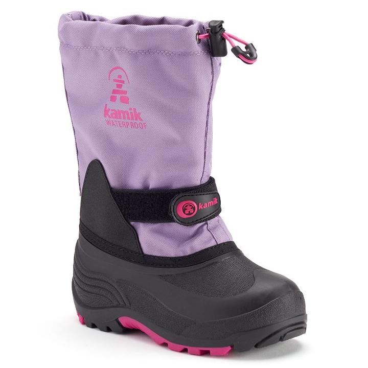 Kamik Waterbug5 Girls' Waterproof Winter Boots, Girl's, Size: 6, Lt Purple