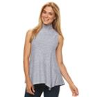 Petite Apt. 9&reg; Mockneck Trapeze Tank, Women's, Size: Xl Petite, White