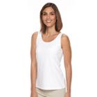 Women's Croft & Barrow&reg; Essential Scoopneck Tank, Size: Medium, White