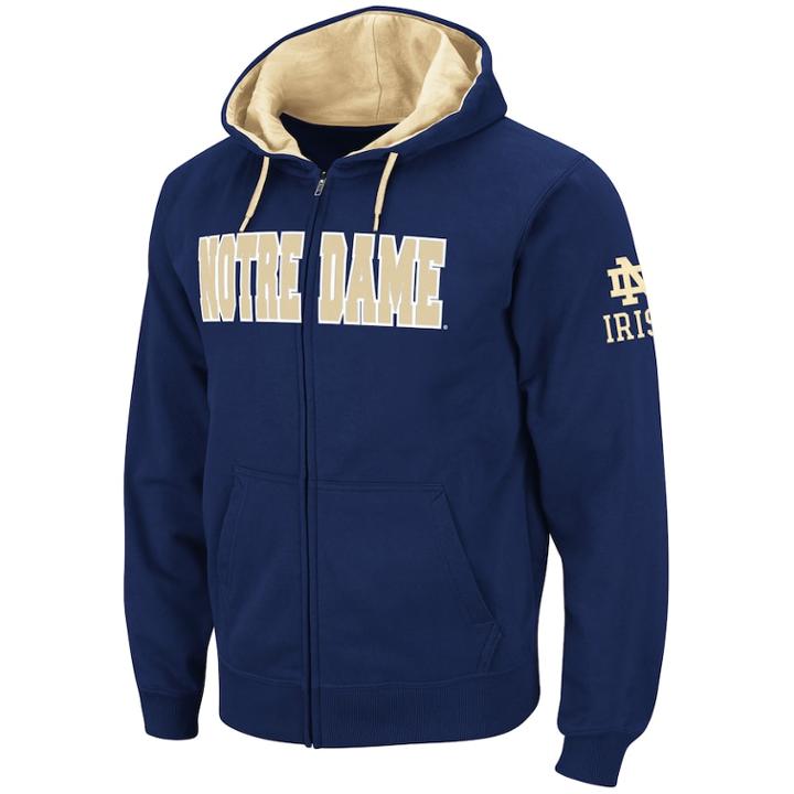 Men's Notre Dame Fighting Irish Fleece Hoodie, Size: Small, Blue (navy)