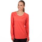 Women's Jockey Sport Ergo Performance Long Sleeve Tee, Size: Small, Med Orange