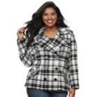 Juniors' Plus Size J-2 Oxford Wool Double Breasted Jacket, Teens, Size: 1xl