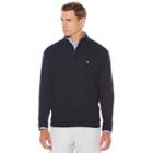 Men's Jack Nicklaus Regular-fit Mini-grid Textured Quarter-zip Golf Pullover, Size: Small, Light Blue