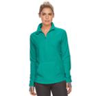 Women's Tek Gear&reg; Microfleece Half-zip Mockneck Top, Size: Small, Turquoise/blue (turq/aqua)