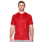 Men's Under Armour Tech Patterned Running Shirt, Size: 3xl, Med Red