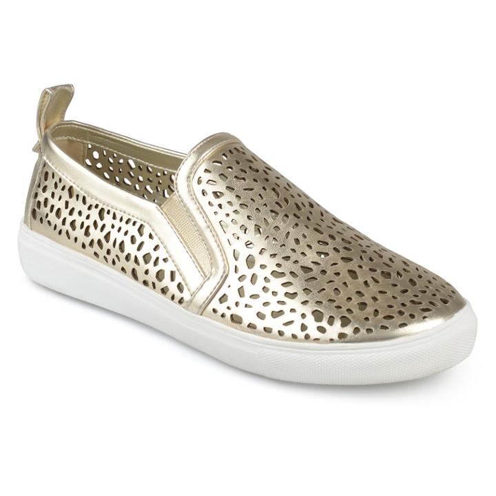 Journee Collection Kenzo Women's Sneakers, Size: Medium (7), Gold
