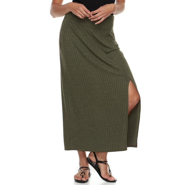 Women's Apt. 9&reg; Tummy Control Maxi Skirt, Size: Small, Med Green