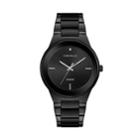 Caravelle Men's Diamond Black Ion-plated Stainless Steel Watch - 45d108, Size: Large