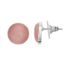 Pink Cabochon Nickel Free Button Stud Earrings, Women's