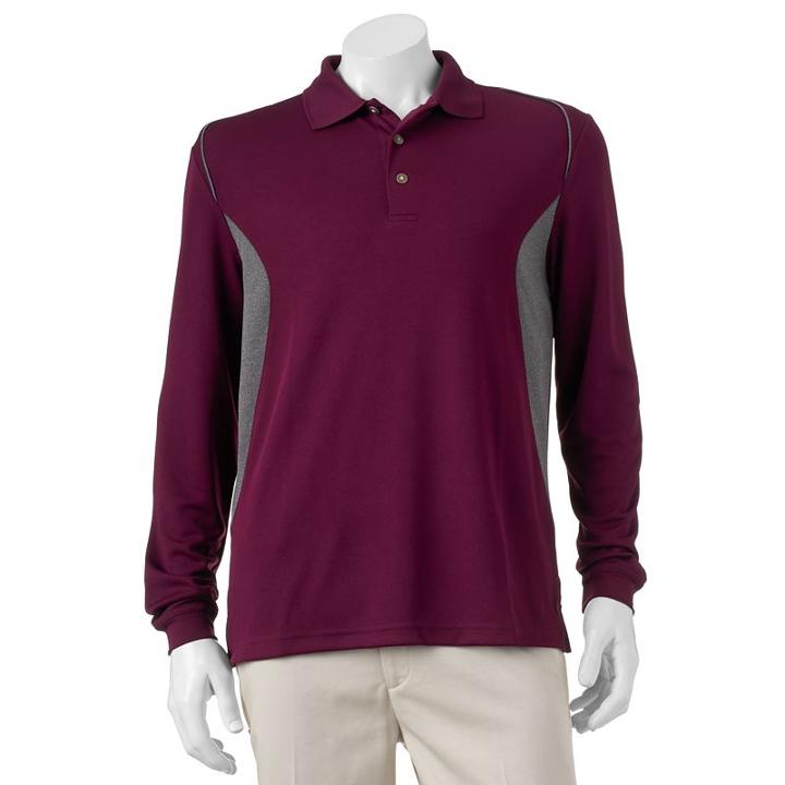 Men's Grand Slam Classic-fit Solid Driflow Performance Golf Polo, Size: Xxl, Purple Oth