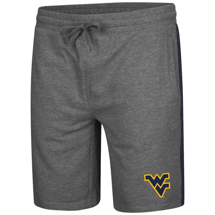 Men's Colosseum West Virginia Mountaineers Sledge Ii Terry Shorts, Size: Large, Grey (charcoal)