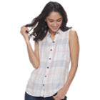 Juniors' So&reg; Sleeveless Shirt, Teens, Size: Small, Oxford