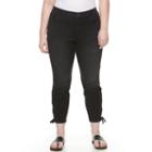 Plus Size Gloria Vanderbilt Alexandra Lace-up Skinny Ankle Jeans, Women's, Size: 16 W, Black