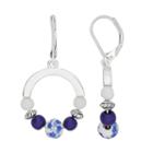 Dana Buchman Flower Bead Nickel Free Drop Hoop Earrings, Women's, Multicolor