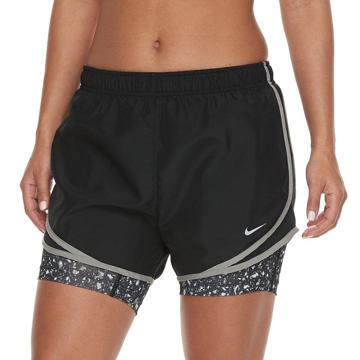 Women's Nike 2-in-1 Tempo Running Shorts, Size: Small, Grey (charcoal)