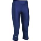 Women's Under Armour Heatgear Armour Solid Capris, Size: Small, Purple Oth