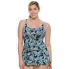 Plus Size A Shore Fit Hip Minimizer Drawstring One-piece Swimdress, Women's, Size: 16 W, Dolce Brite Paisley
