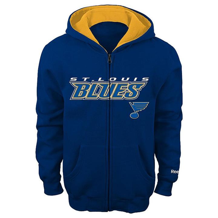 Boys 8-20 Reebok St. Louis Blues Stated Hoodie, Boy's, Size: S(8), Blue (navy)