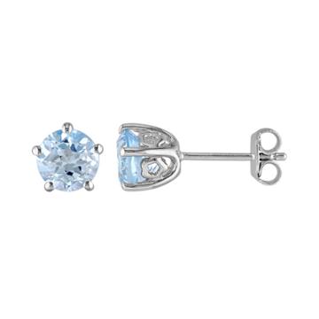 Stella Grace Laura Ashley Sterling Silver Blue Topaz Stud Earrings, Women's