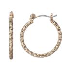 Lc Lauren Conrad Textured Hoop Earrings, Women's