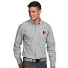 Men's Antigua Baltimore Orioles Associate Plaid Button-down Shirt, Size: Small, White