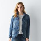 Women's Sonoma Goods For Life&trade; Jean Blazer, Size: Medium, Med Blue