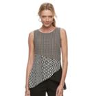 Women's Dana Buchman Pointed Hem Sleeveless Top, Size: Large, Beig/green (beig/khaki)