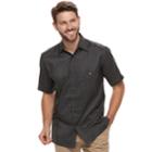 Men's Haggar Classic-fit Microfiber Button-down Shirt, Size: Xl, Black