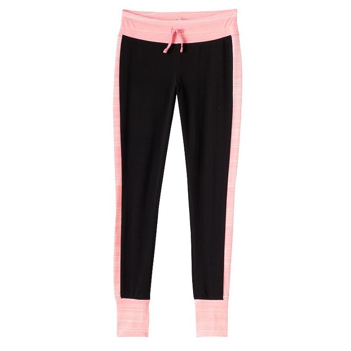 Girls 7-16 & Plus Size So&reg; Contrast Side Stripe & Cuff Leggings, Size: 14 1/2, Brt Pink