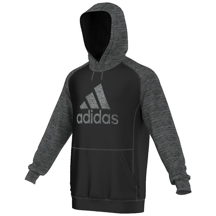 Big & Tall Adidas Colorblock Brushed-back Tricot Hoodie, Men's, Size: L Tall, Black