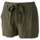 Juniors' Joe B Challis Shortie Shorts, Girl's, Size: Large, Med Green