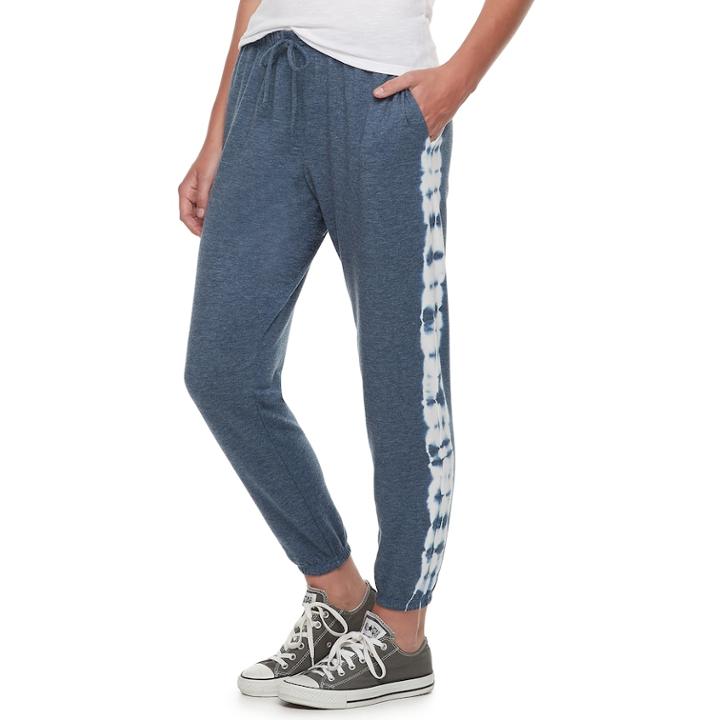 Juniors' So&reg; Tie-dye Jogger Sweatpants, Teens, Size: Small, Med Blue