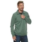 Men's Croft & Barrow&reg; Classic-fit Quarter-zip Fleece Polo, Size: Large, Dark Green
