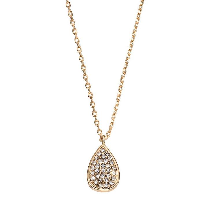 Lc Lauren Conrad Pave Teardrop Pendant Necklace, Women's, Gold