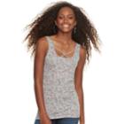 Juniors' So&reg; Strappy Cross-back Reversible Tank, Teens, Size: Medium, Med Grey