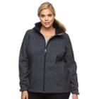 Plus Size Free Country Hooded Soft Shell Jacket, Women's, Size: 2xl, Black