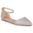 Journee Collection Reba Women's D'orsay Flats, Girl's, Size: 8.5, Grey