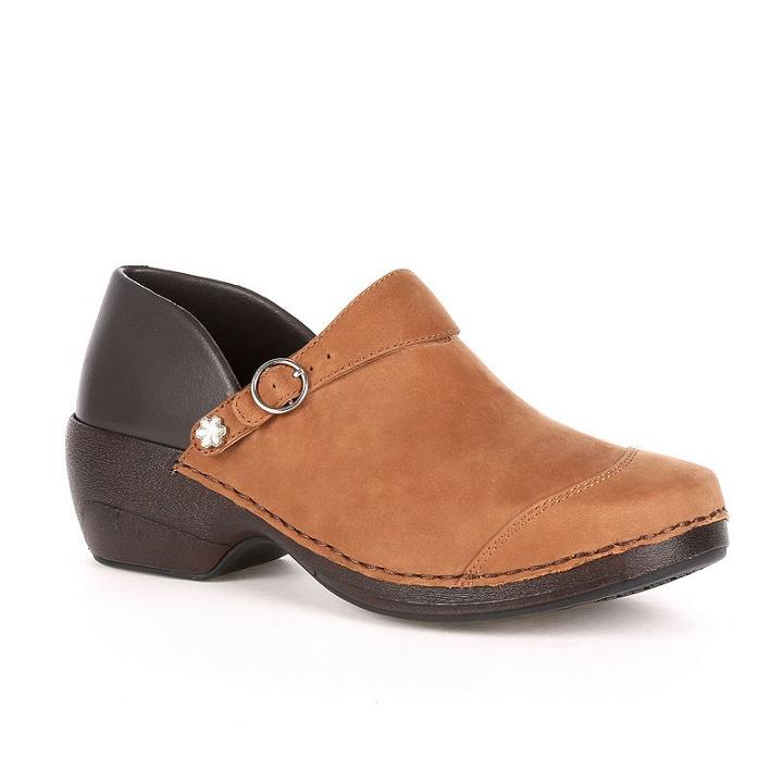 Rocky 4eursole Inspire Me Women's Nubuck Leather 3-in-1 Clogs, Size: 37, Brown