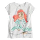 Disney's Ariel Girls' 4-10 Flip Sequin & Glitter Graphic Tee By Disney/jumping Beans&reg;, Size: 8, White