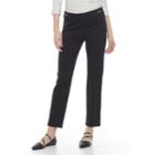 Women's Dana Buchman Embellished Straight-leg Ankle Pants, Size: Medium, Black
