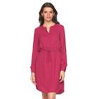 Women's Apt. 9&reg; Crepe Shirt Dress, Size: 0, Dark Pink