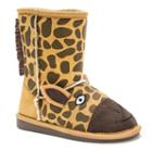 Muk Luks Gabby Giraffe Kids' Boots, Girl's, Size: 11, Beig/green (beig/khaki)