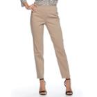 Women's Croft & Barrow&reg; Pull-on Ankle Pants, Size: 10, Med Beige