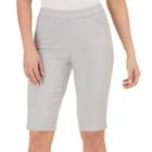 Women's Haggar Flatten It Pull-on Bermuda Shorts, Size: 14, Dark Beige