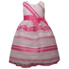 Girls 4-6x Jessica Ann Burnout Stripe Dress, Girl's, Size: 6, Pink