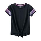 Girls 7-16 So&reg; Tie Front Space-dye Tee, Girl's, Size: 10, Med Purple