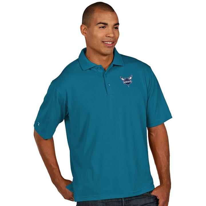 Men's Antigua Charlotte Hornets Pique Xtra-lite Polo, Size: Xxl, White Oth